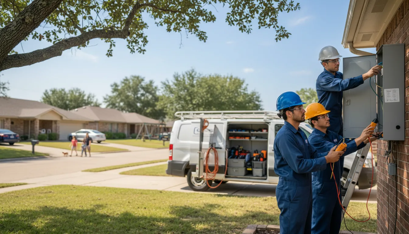 Certified electrician providing emergency electrical services in Sheppard Afb, TX